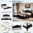 Desirree Retro Style Platform Bed with Wooden Slat Support-1771550020-1771550021