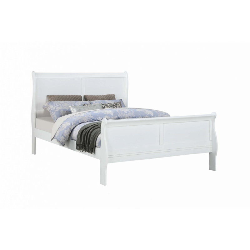 Cadre de lit (seulement lit), Blanc, Grand