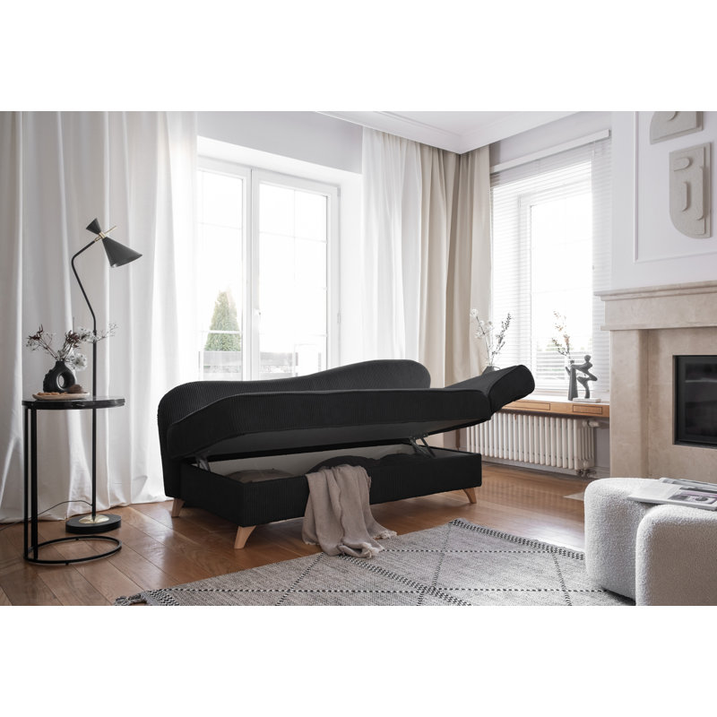 Chic Charlotte Storage Chaise Longue, Right facing, Anthracite