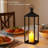 17" 13" Lanterns Decorative Outdoor & Indoor, Set of 2 Modern Metal Black Lantern with Flameless LED Candles, Halloween & Christmas Decorative Lanterns for Home, Mantle, Patio, Porch, Garden, Floor-1862277662