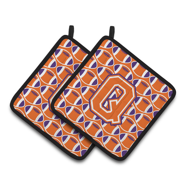 Poignée de football, Q, Orange / Blanc / Regalia
