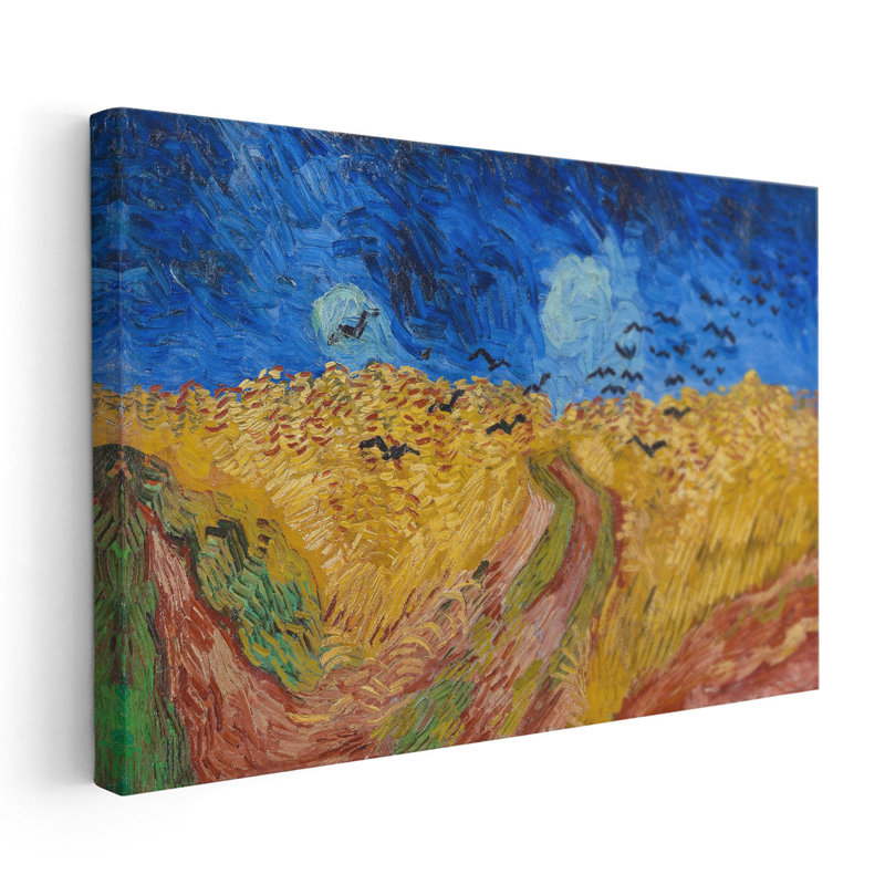 Wheatfield with Crows, 1890 - reproduction d'art sur toile, H 12 po x l 18 po