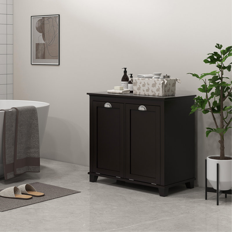 Versatile Tilt Out Laundry Hamper Cabinet For Bathroom, Enhancing Storage And Style