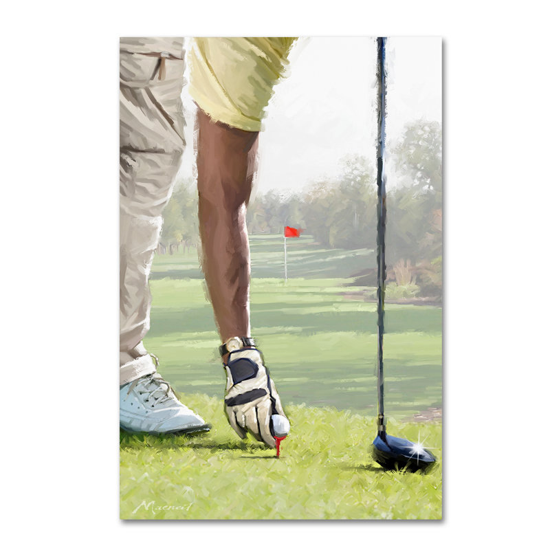 Reproduction de golf sur toile tendue, H 24 po x l 16 po x P 2 po