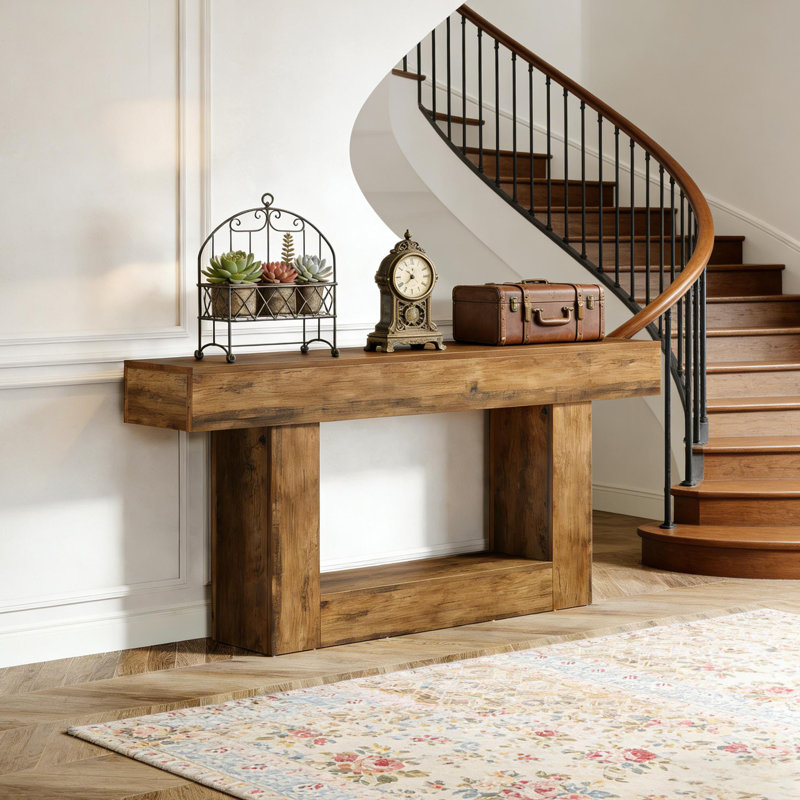 Table de couloir à 2 niveaux, table de canapé, table console