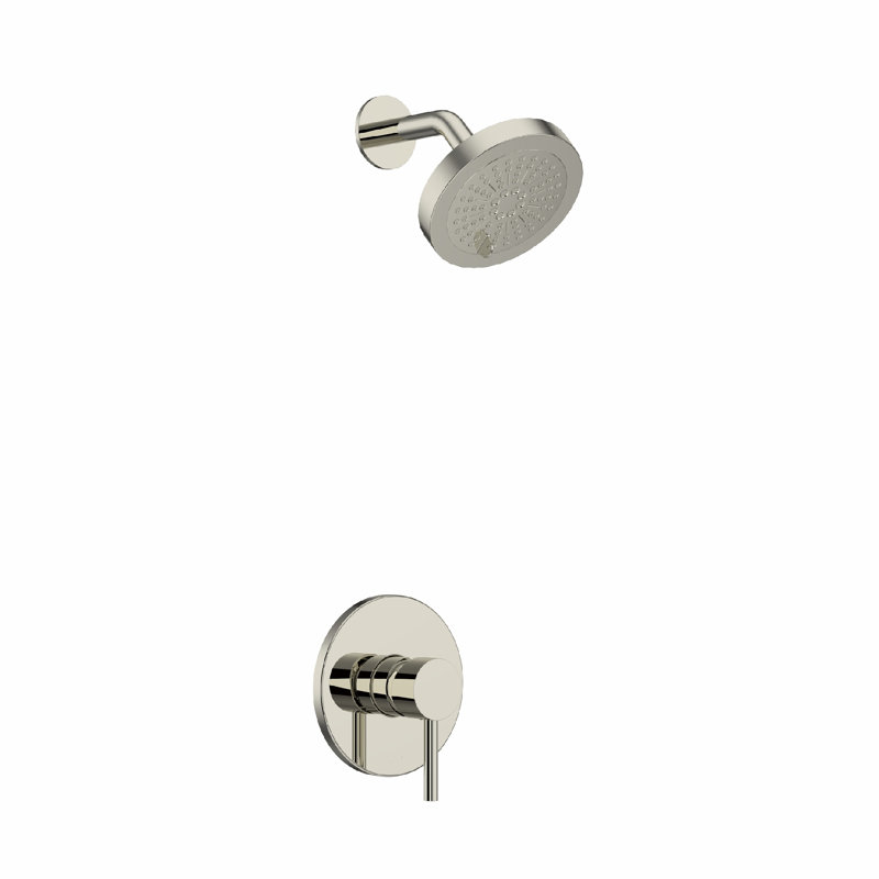 Pallace Pressure Balanced Complete Shower System with Rough-in Valve, Polished Nickel