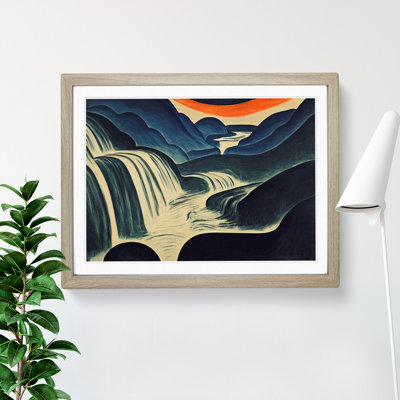 Dazzling Waterfall Abstract - Framed Print