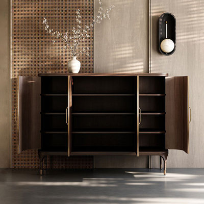 Retro Brown Solid wood Shoe Storage