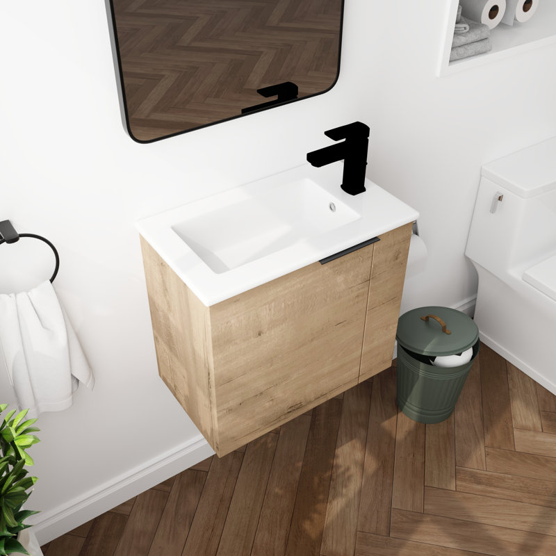 Bathroom Vanity with Sink, Brown