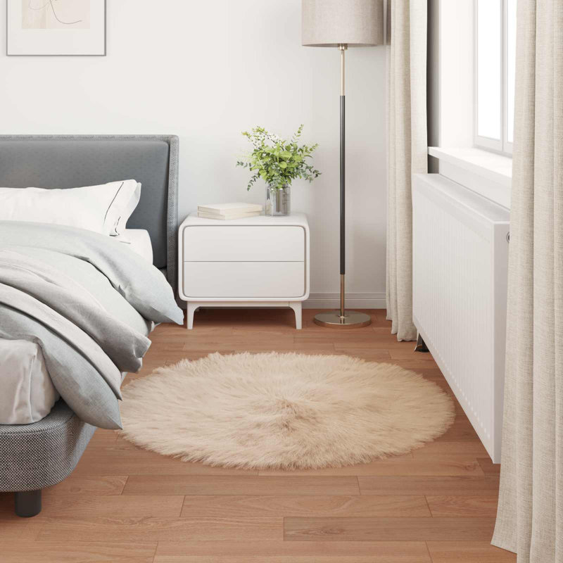 Solid Colour Standard Area Rug, Round 120 cm