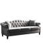 3 + Combinaison en velours gris - Une vie confortable. Cadre solide. Coussins en mousse. Assise de 18 po de hauteur, 23 po de profondeur, 66 po de largeur. Détails. Coussins amovibles pour le nettoyage 3 + 3: design moderne avec style classique-1142085711