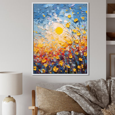 " Summer Flower Field Of Poppies And Buttercups "