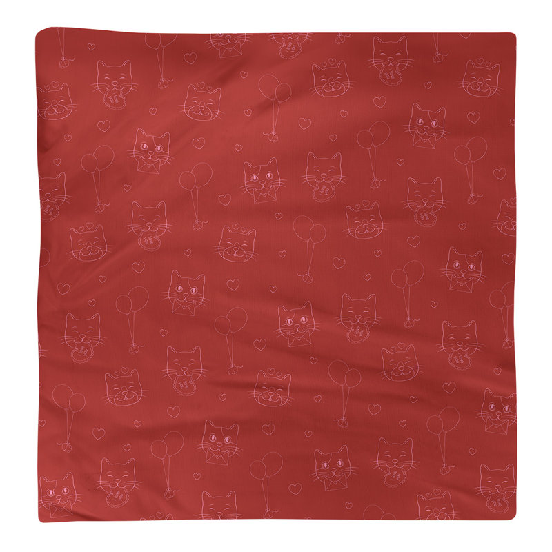 No Pattern Square Napkin, 10" x 10", Red, Polyester