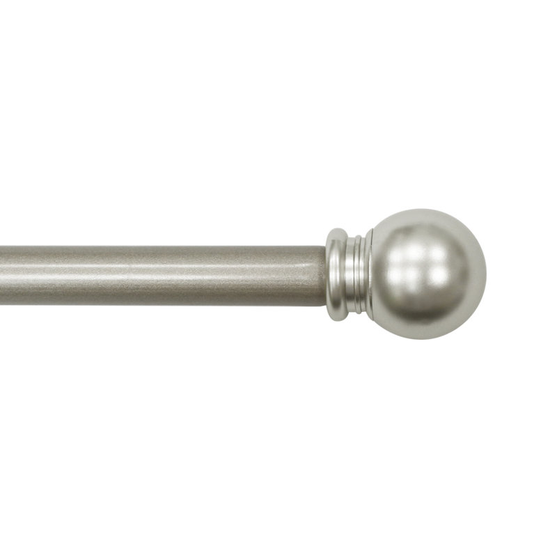 Tringle à rideaux simple réglable 0,625 po Cleadon, 48" - 84", Argent argent