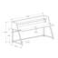 Bureau d'ordinateur, bureau personnel, ordinateur portable, tablettes de rangement, L 48 po, travail, stratifié naturel, métal blanc, contemporain, moderne-1673305611