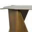 Table de salle à manger ronde en pierre frittée de 53 po, couleur blanche, base en fer, pouvant accueillir 6 personnes, bureau moderne, sièges en bronze