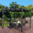 Kozyard Morgan Outdoor Aluminum Pergola with Blue Retractable Sun Shade Canopy-64815876-90613688