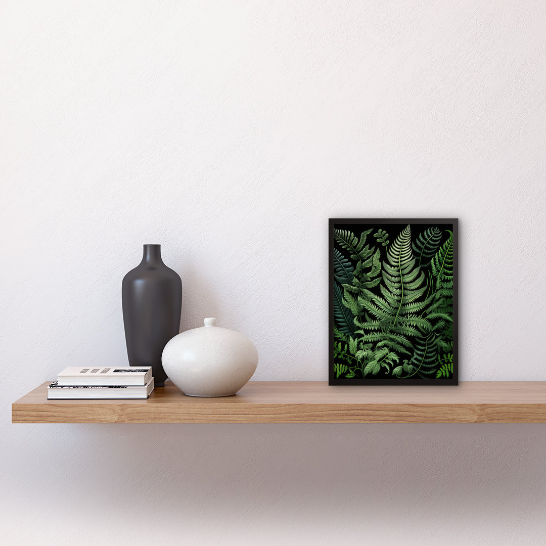 Fern Fronds Ernst Haeckel Style - Picture Frame Rectangle Print