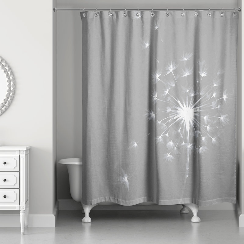 Rideau de douche simple Laile, gris