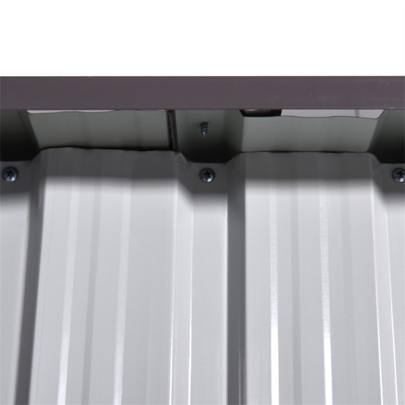 Remise de rangement en métal, Brun café, L 100,8 po x P 80,4 po x H 75,59 po