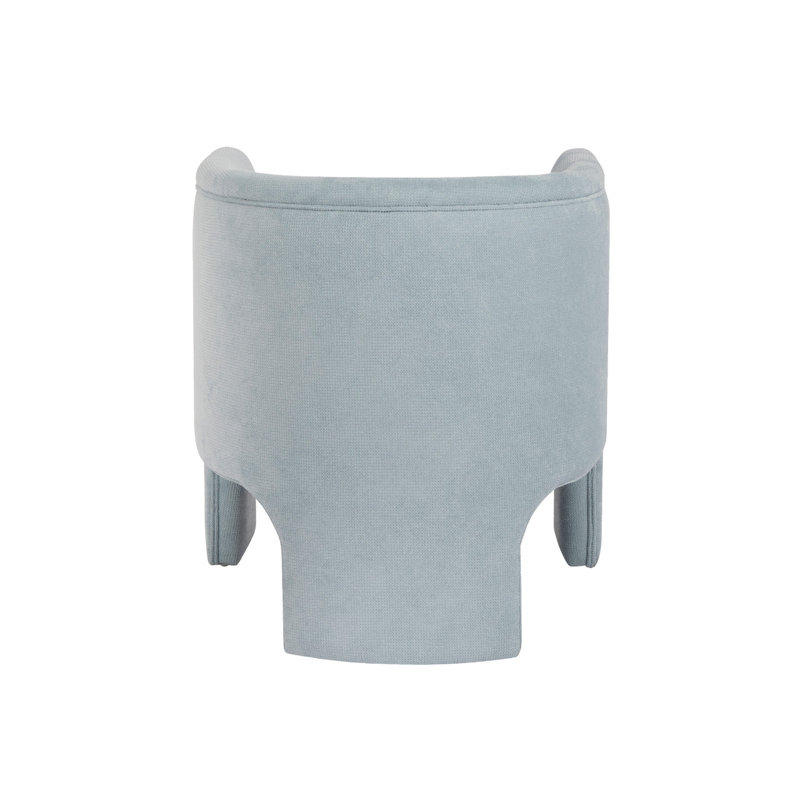 Lansky Barrel Chair, Light Blue Chenille