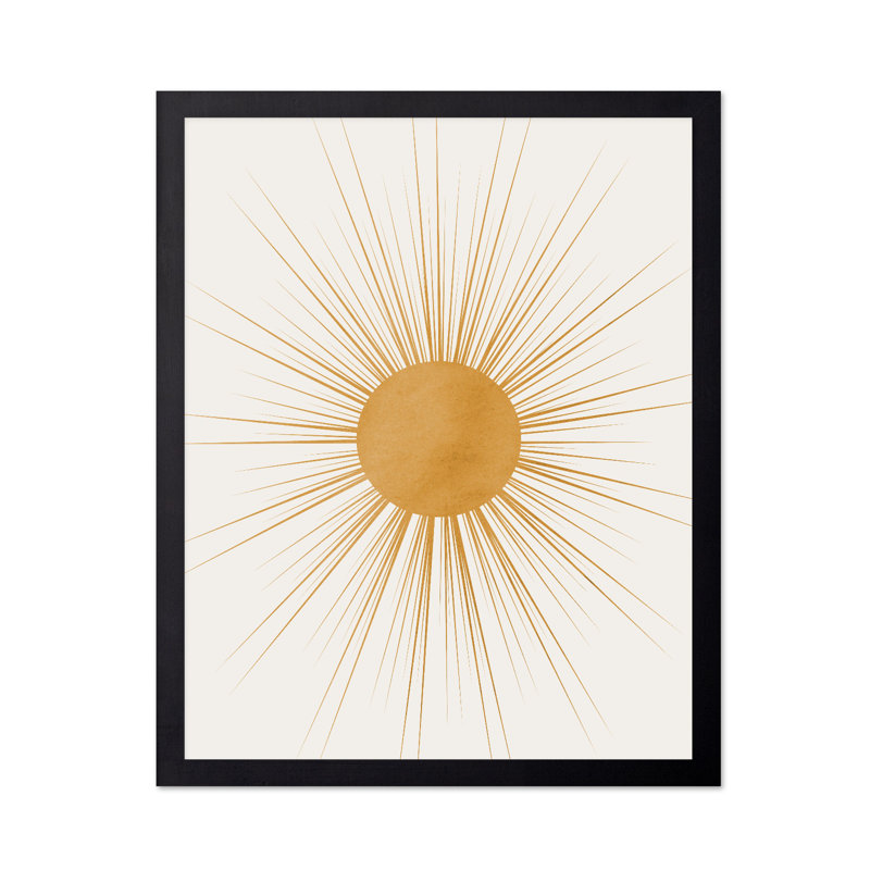 Soleil n ° 1, Cadre noir, Affiche, H 16 po x l 20 po