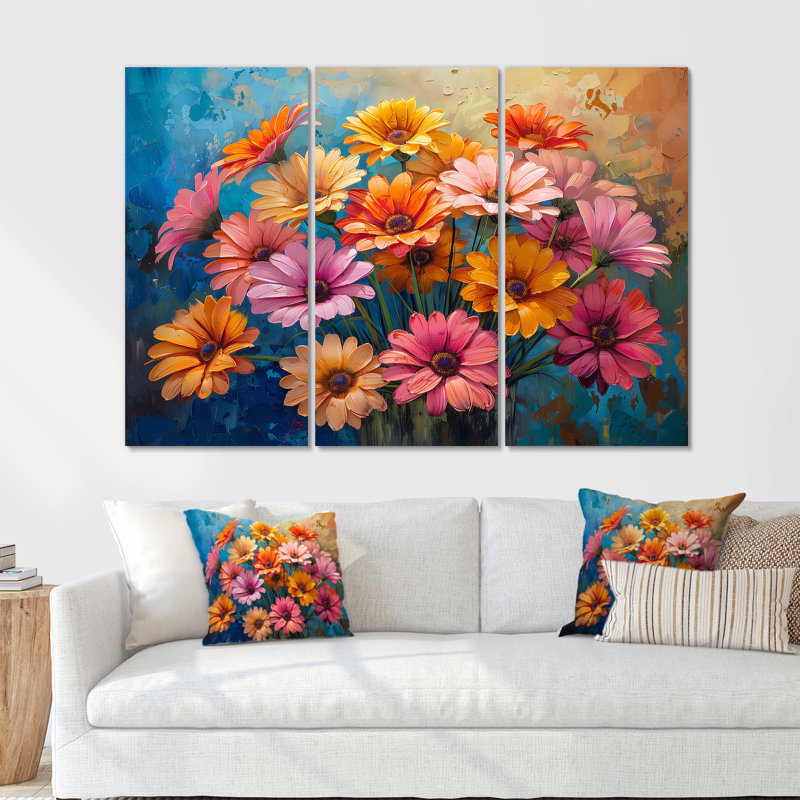 Ensemble de salon Vibes Bloom of Dicolies, H 28 po x l 36 po x P 1 po, Toile tendue