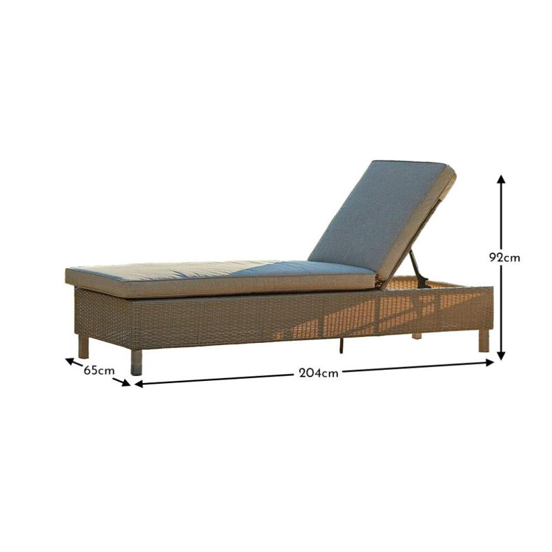 Mounah 204cm Long Single Chaise with Cushions