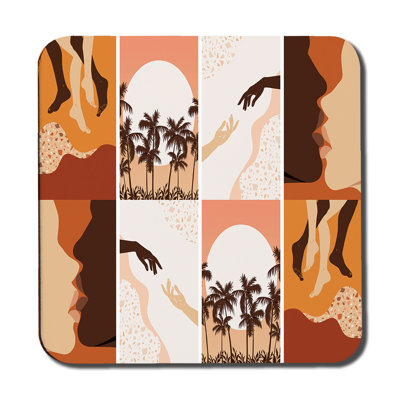 Square 6 Piece Coaster Set