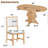 5-piece Extendable Farmhouse Dining Set With 4 Upholstered Chairs-832436484