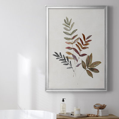 Feuilles d'automne III, toile encadrée de qualité supérieure - prête à être accrochée