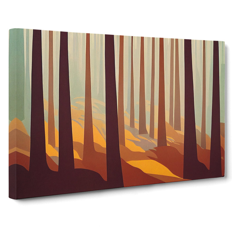 A Contoured Forest Abstract - Wrapped Canvas, 35cm H x 50cm W x 3cm D
