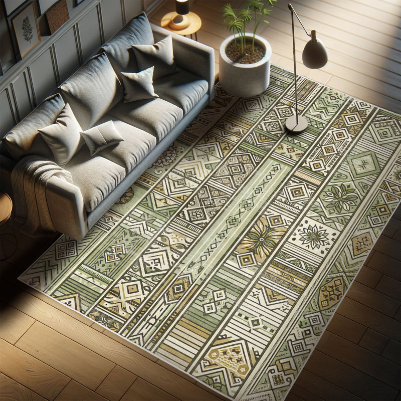 Machine Printed 177cm X 122cm Area Rug