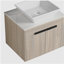 Ensemble de meuble-lavabo flottant 24 po avec lavabo en céramique, meuble-lavabo mural en chêne blanc avec porte