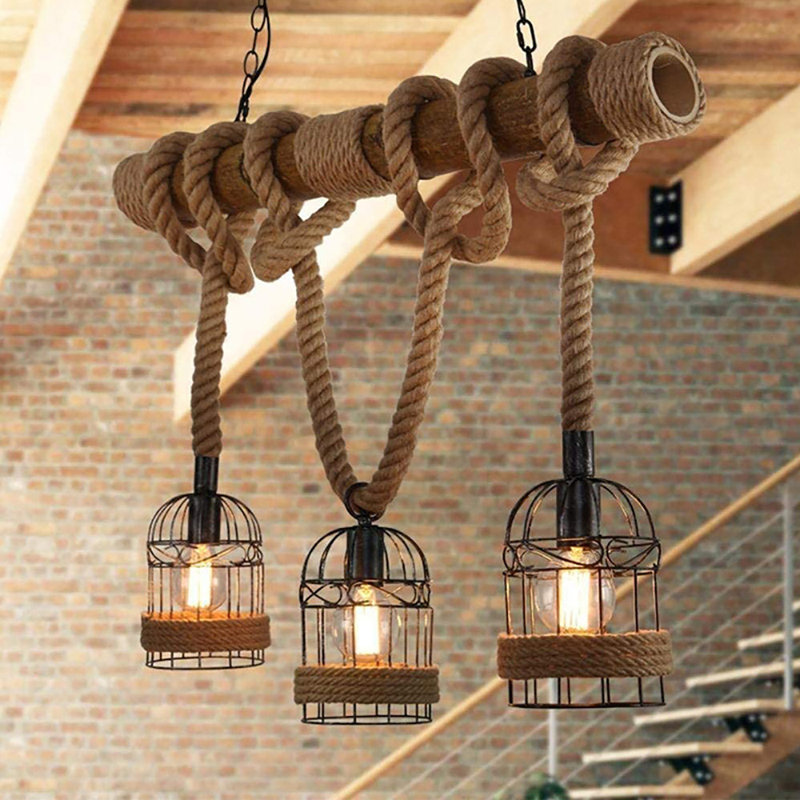 Luminaire suspendu cylindrique à 3 lumières Belkaya
