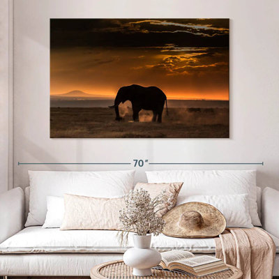 Silhouette d'éléphant d'Afrique Brampt