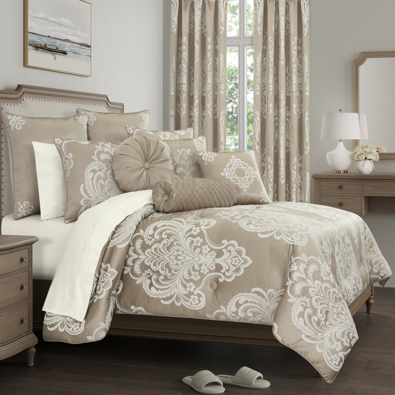 Coussin décoratif avec traversin Potenza, Sable