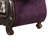 Causeuse Nicola, chenille mauve gris, similicuir, 2 coussins, 71 po