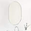 Miroir de vestibule ovale argenté 20x33 pouces
