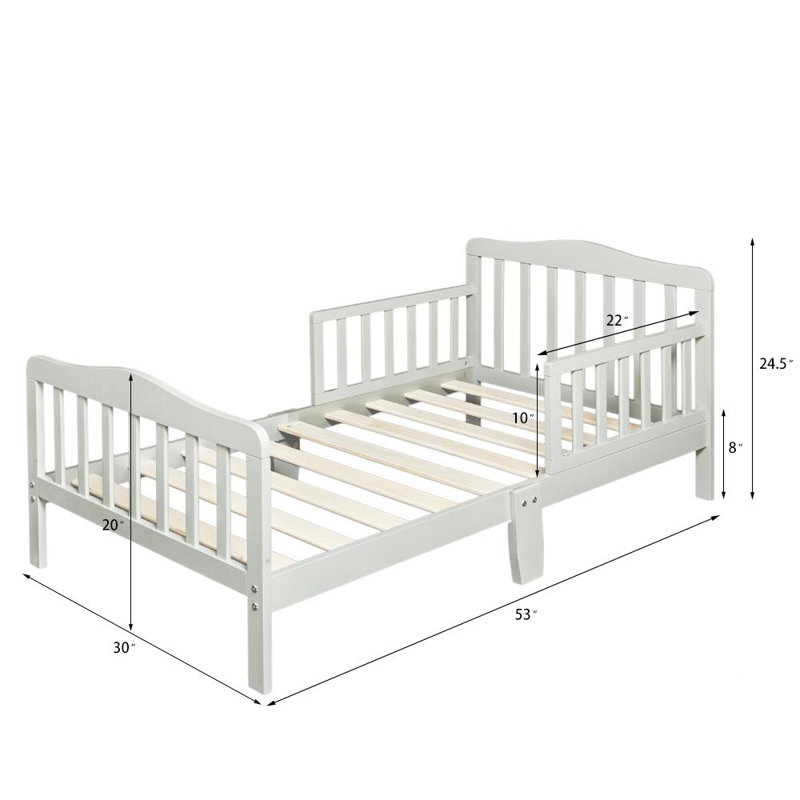 Buntine Kids Toddler Bed Toddler Beds, Gray
