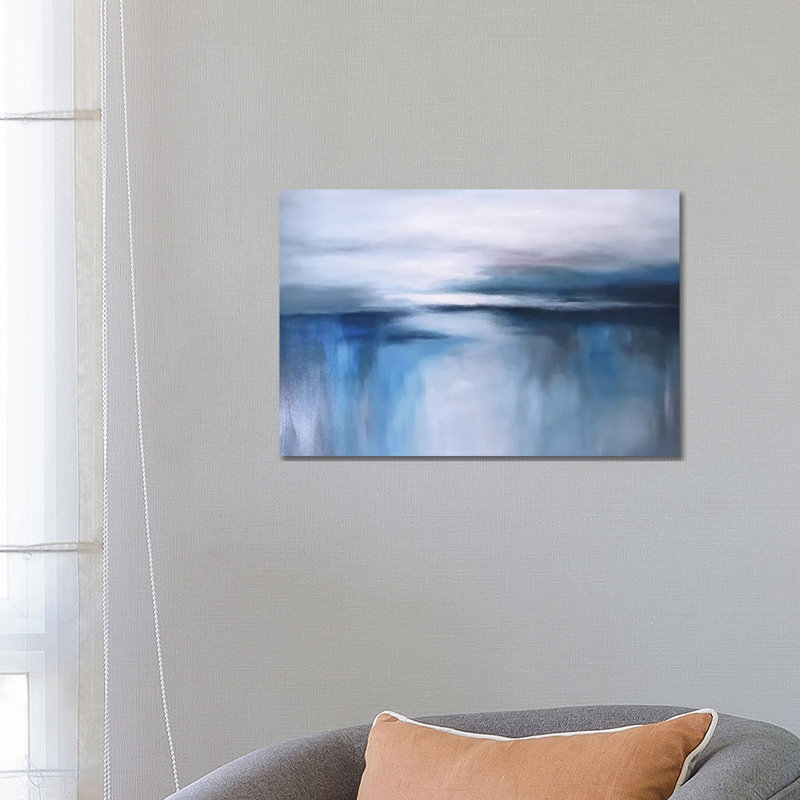 Abstract Seascape XXIV by Radiana Christova - Floater Frame Painting on Canvas, 66.04 cm H x 45.72 cm W x 1.91 cm D, No Frame