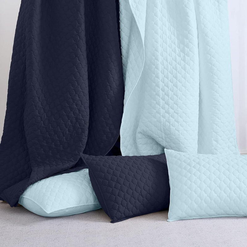 Courtepointe, courtepointe légère pour l'été en microfibre ultra-douce de style moderne, ensemble de couvre-lit matelassé à motif de nuages 2 pièces (1 courtepointe et 1 taie décorative)