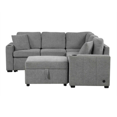 Canapé-lit modulaire convertible en L 84,7 po