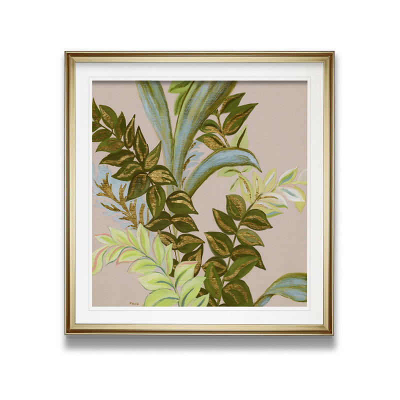 Rainforest II ', peinture, H 17,5 po x l 17,5 po x P 1,5 po, Cadre noir