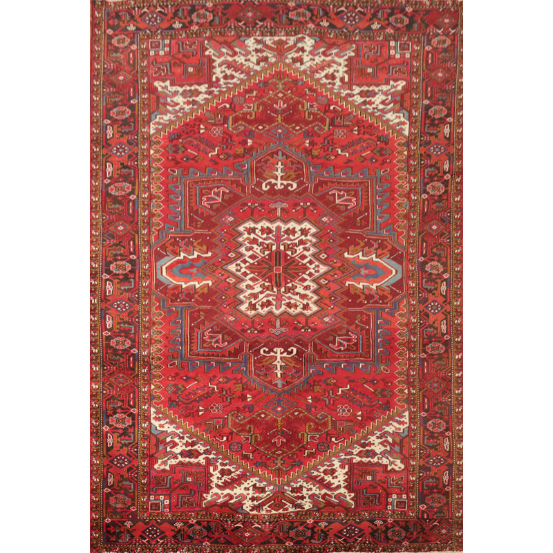 Tapis traditionnel géométrique rétro 8 x 11