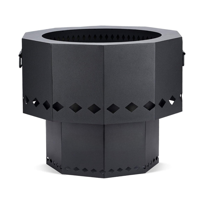21" Smokeless Fire Pit With Portable Carry Bag For Outdoor, Backyard, Camping, Bonfire, And Grill Use