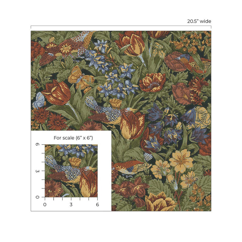 Rouleau de papier peint autocollant L 1,5 pi x l 20,5 po Aleiah, Russet / Riverside