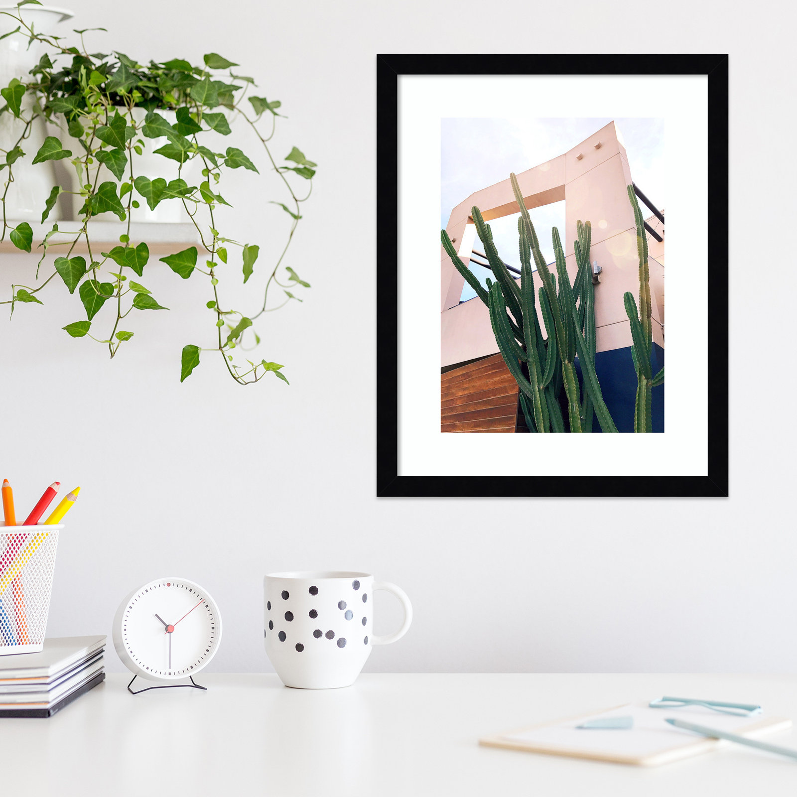 Abbot Kinney Blvd Photo Print, Noir Black Framed, 19.38" H x 15.38" W x 0.875" D