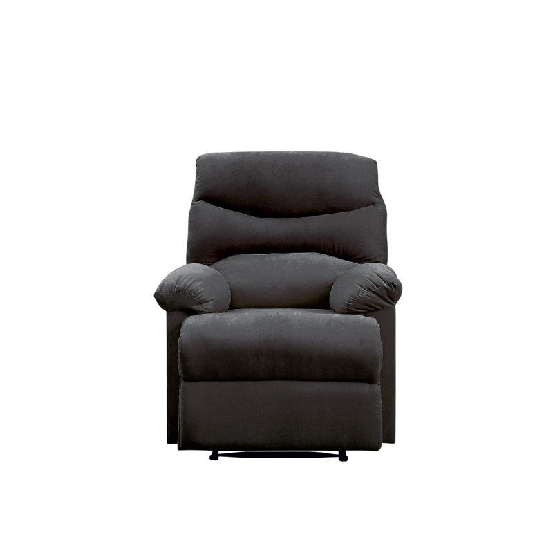Fauteuil inclinable en tissu avec accoudoirs coussinés Lefave, Noir
