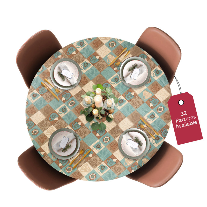 Housse pour table de luxe ajustée en vinyle Canora, 56 po x 56 po